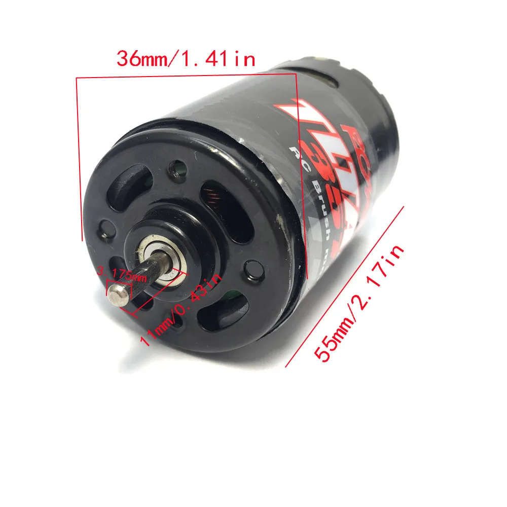 YSIDO 550 Brushed Motor Waterproof 12T 21T 29T 35T for 1:10 RC Crawler Axial SCX10 AXI03007 JL 90046 TRX4 TRX6 RC Parts