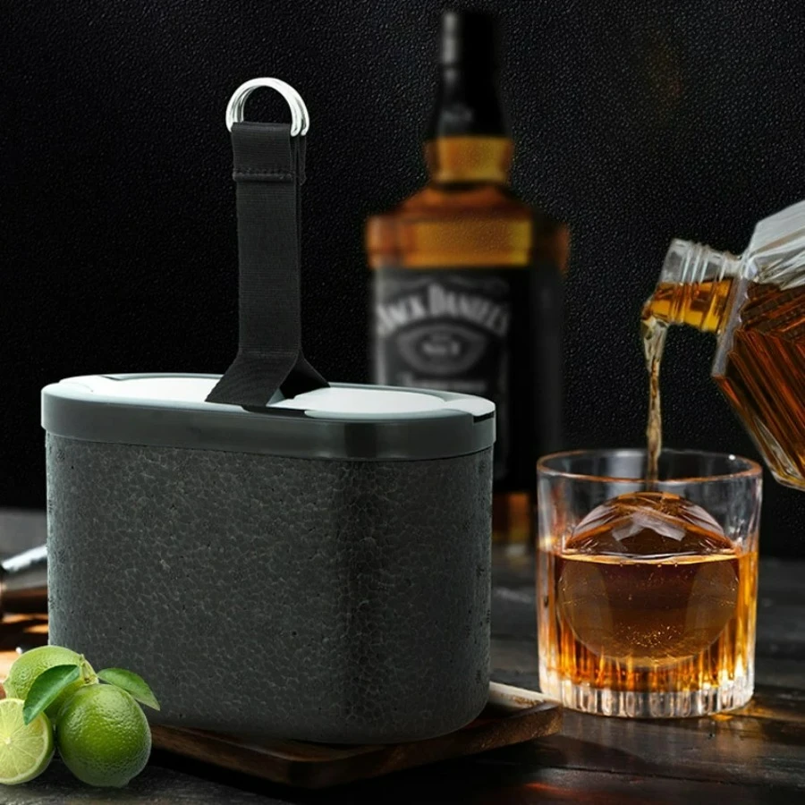 

2,4-дюймовая круглая форма для изготовления ледяных шаров для виски, большая форма, прозрачная силиконовая форма для изготовления ледяных кубиков с инструментами, форма для подноса для сферических кубиков