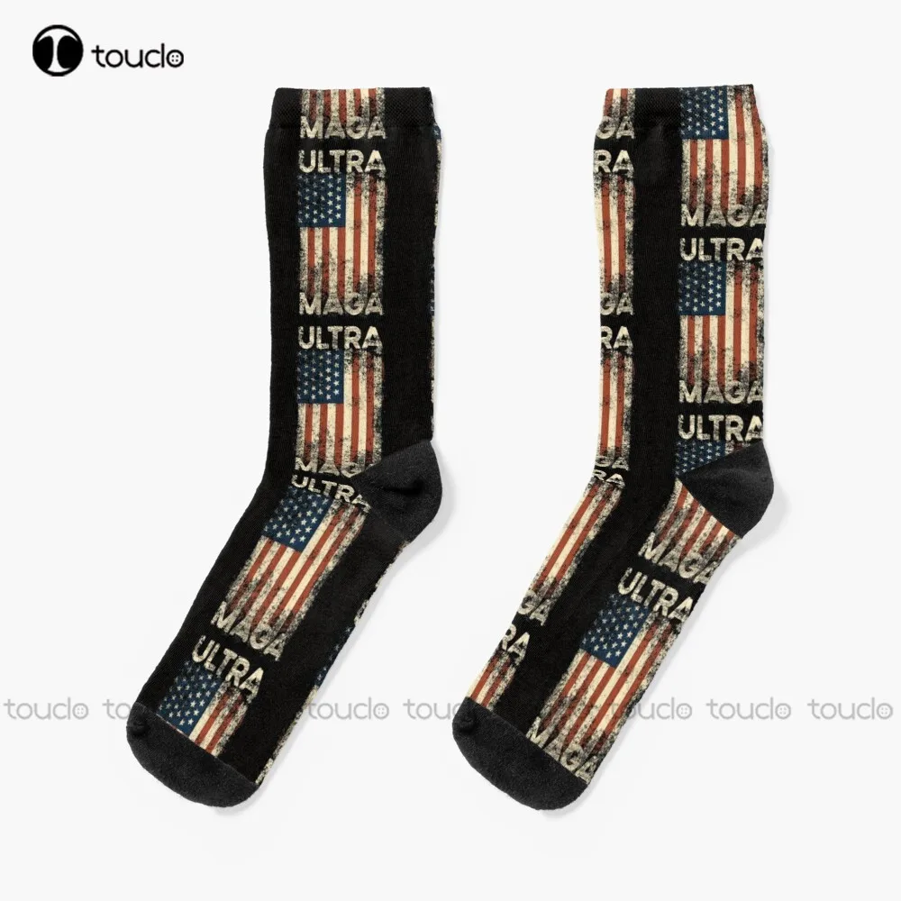 

Ultra Maga And Proud Of It Socks Trump 2024 Athletic Socks Men 360° Digital Print Design Cute Socks Christmas Gift New Popular