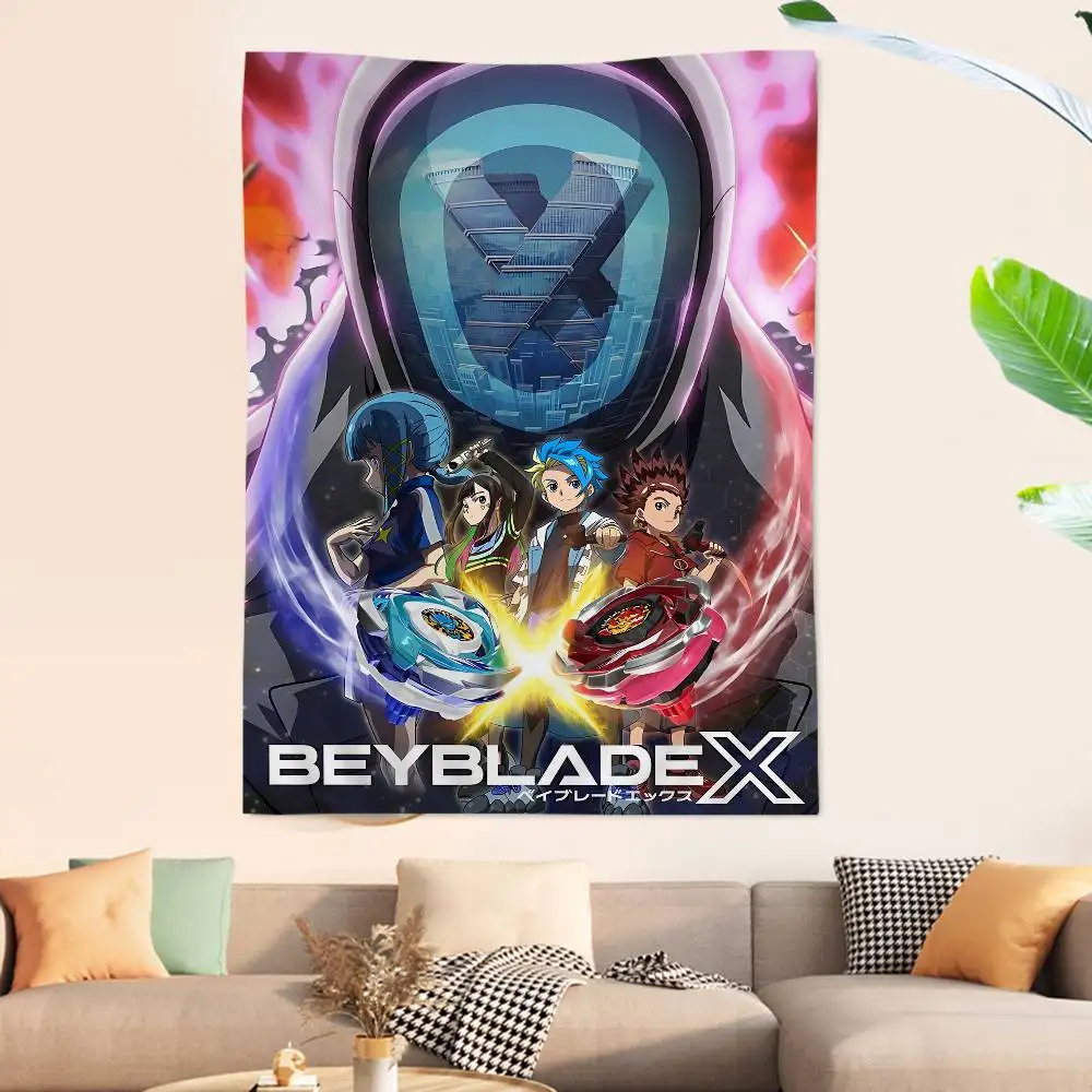 Tapiz Colgante Vintage de Anime B-Beyblade X, Tapiz Bohemio, Tapiz de Tarot, Tapiz Hippie para Pared, Tapiz Japonés para Dormitorio