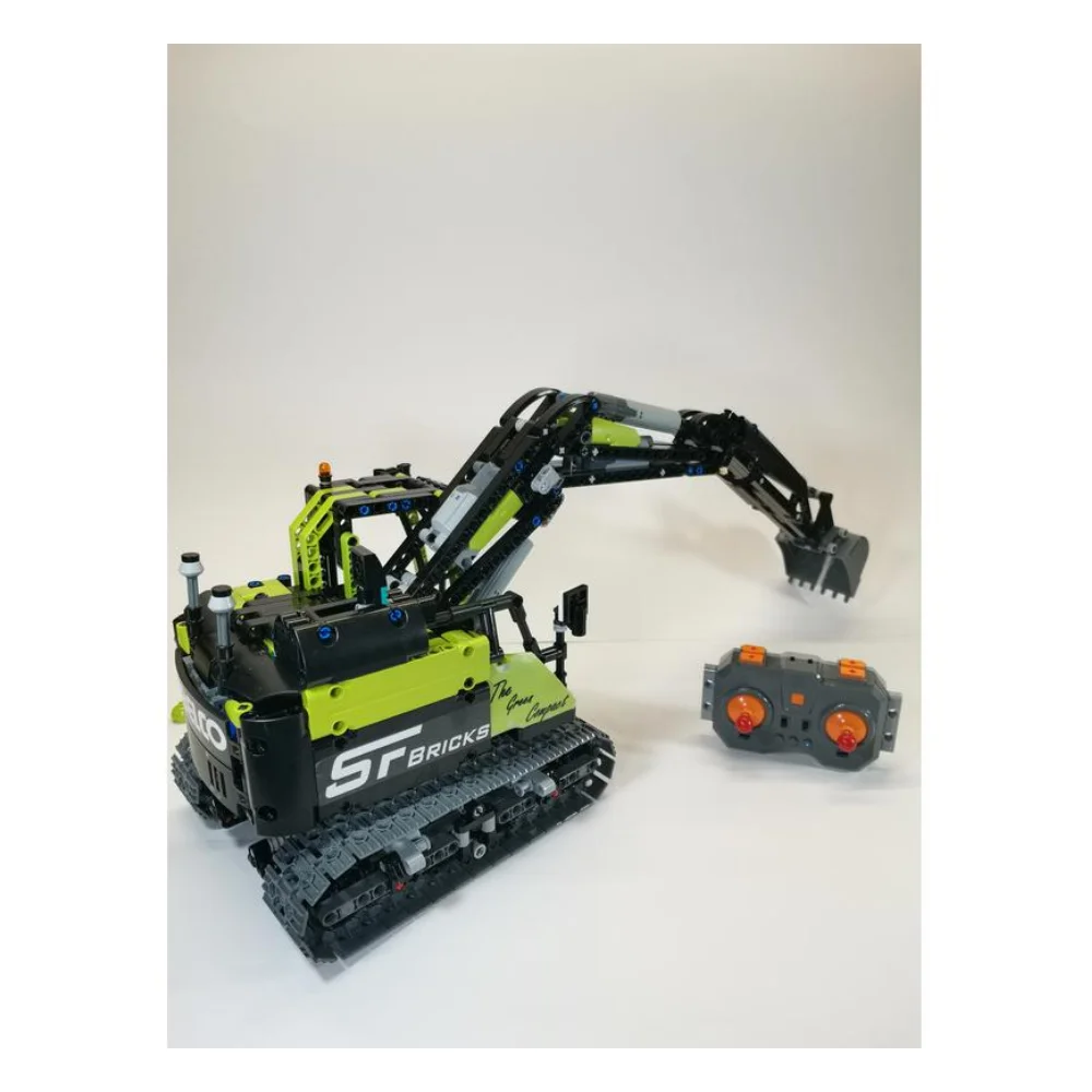 MOC-104609 Compact Excavator RC Building Block Model Spliced Electric Toy Puzzle Kids Gift