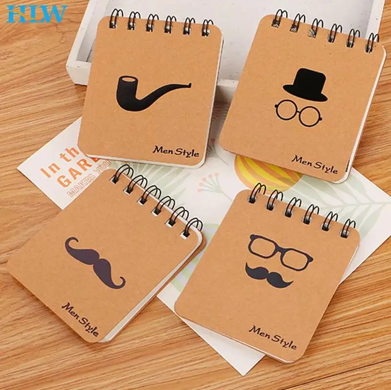 Kraft Paper Binder Ring Mini Coil Pocket Book Portable 70sheets Daily Memo Planner Stationery Office Notebook School Supplies