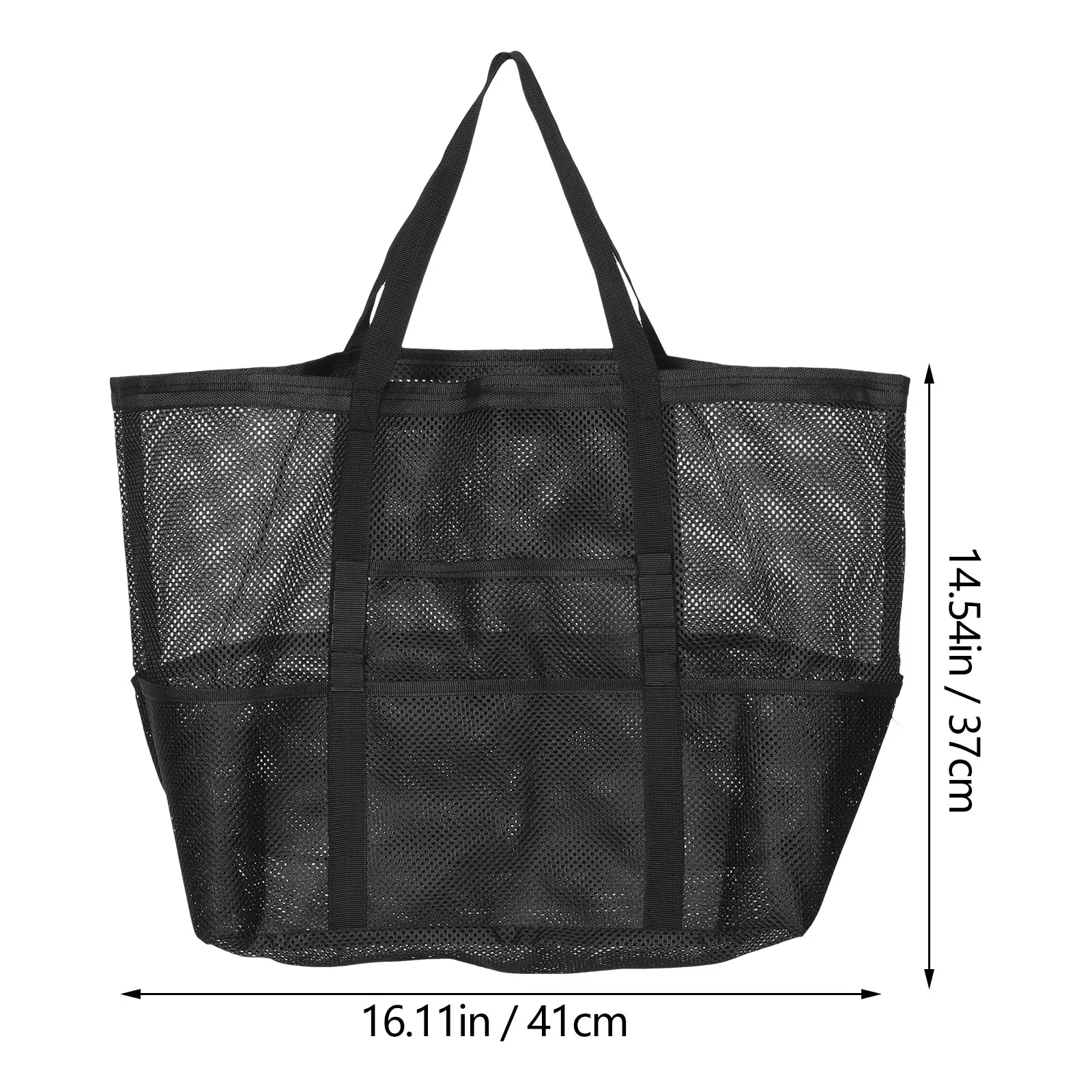 กระเป๋าชายหาดตาข่ายขนาดใหญ่สำหรับผู้หญิง พร้อมหูหิ้ว ช่องซิป จัดเก็บของได้ พกพาสะดวก เหมาะสำหรับว่ายน้ำและกิจกรรมกลางแจ้ง