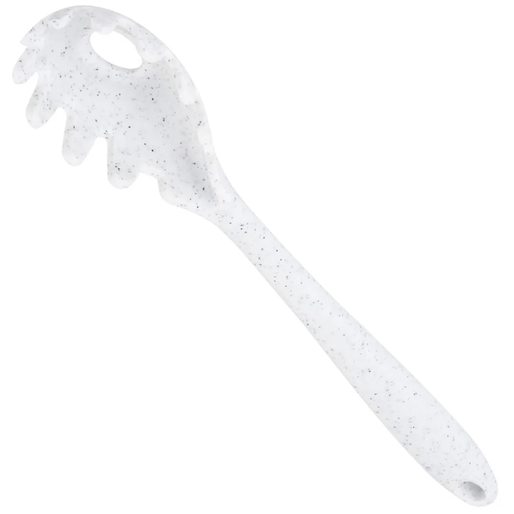

Silicone Pasta Spoon White Spaghetti Catcher Fettuccine Slotted Scoop Server Kitchen Tool Noodle Strainer Colander Spoon