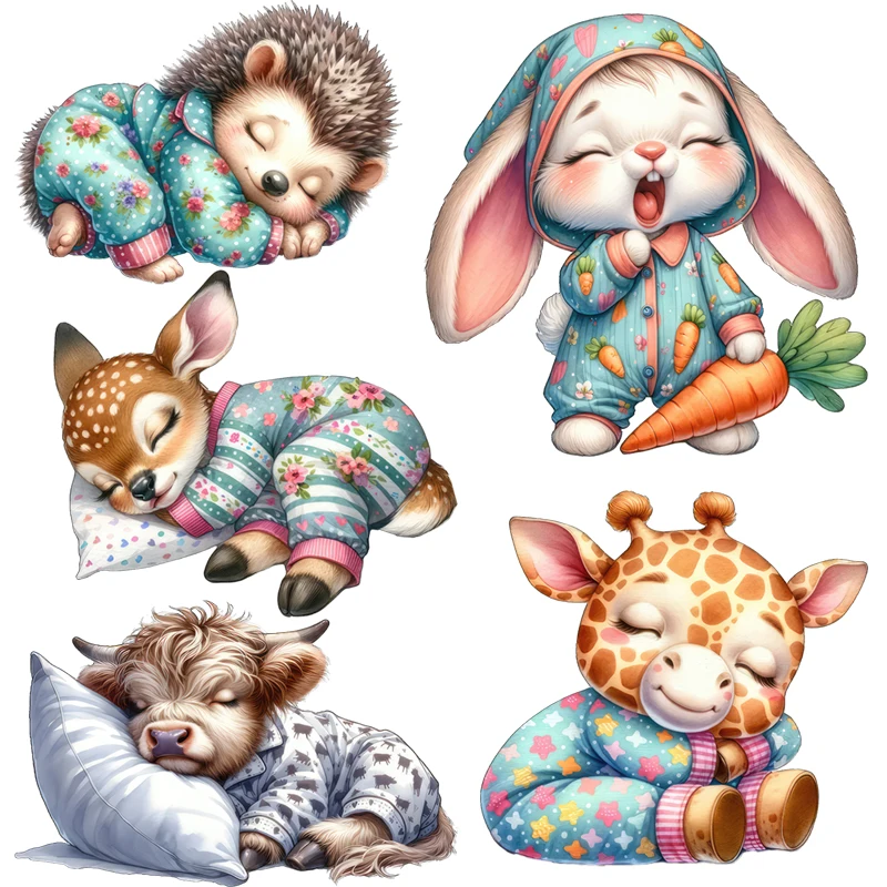 Three Ratels QB48 lovely sleeping little animals  wall stickers for home decoration kid's bedroom wall stickers  car decals