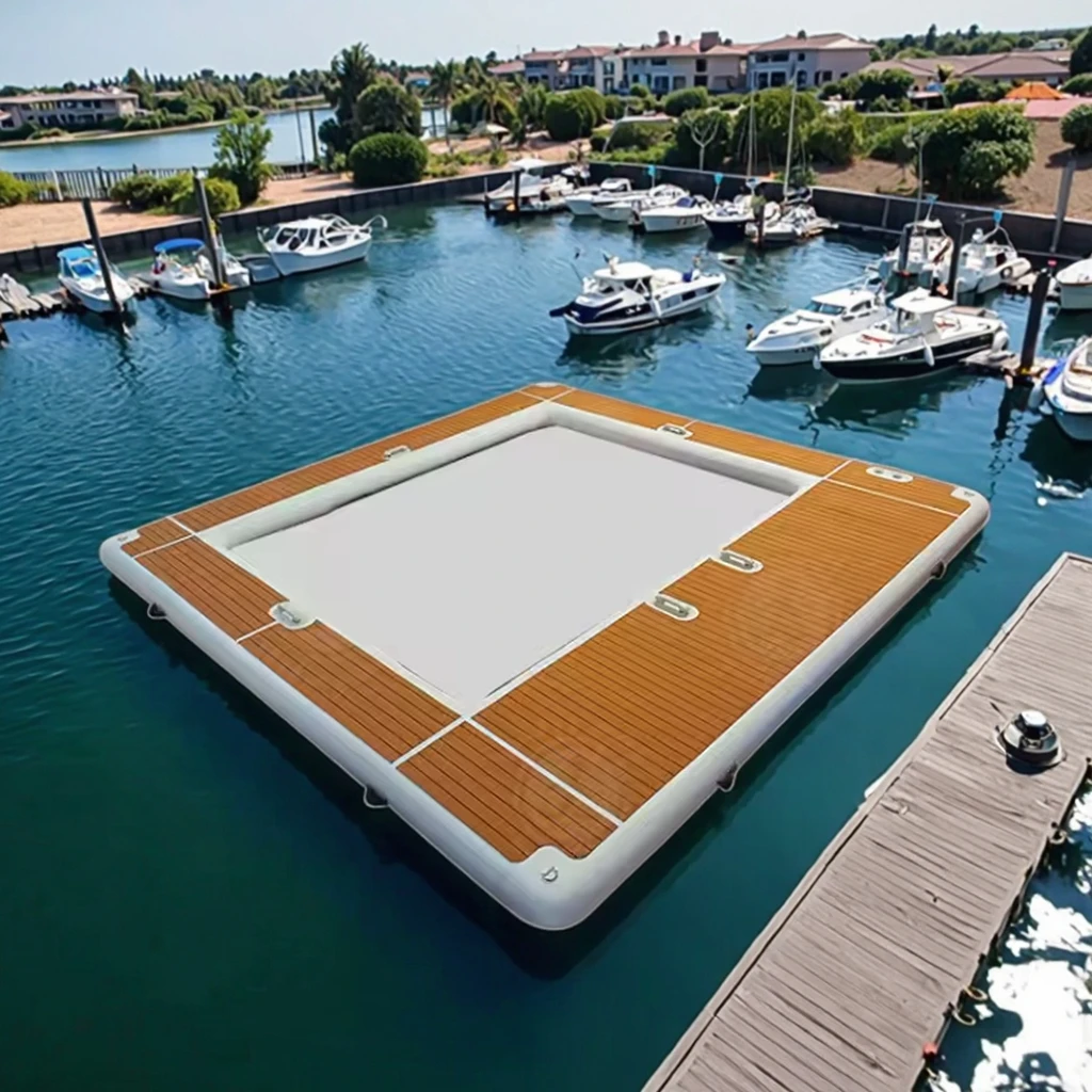 

Customized Portable Inflatable Floating Ocean Sea Yacht Swimming Pool With Anti Jellyfish Net