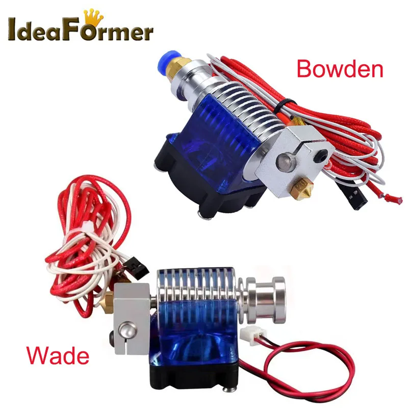 V6 J-Head 12V 24V Voll-Metall Hotend Wade oder Bowden 1,75/3,0mm Filamentdüse Kühlventilator Halterung Block Thermistoren Kühlkörper-Kit – Detail 1