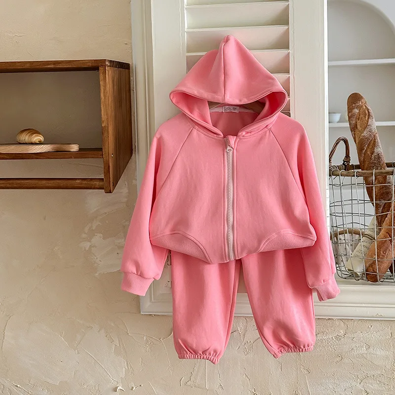 Kinder bekleidung setzt Reiß verschluss Hoodie Hose 2 stücke Baby kleidung Kinder Boutique Kleidung Mädchen Kleidung Set 7 bis 8 Jahre