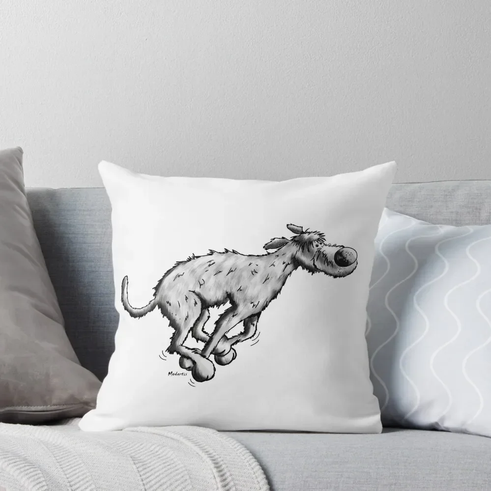 Running Irish Wolfhound Dog Cartoon Throw Pillow Room decorating items Pillowcases christmas decorations 2025 pillow