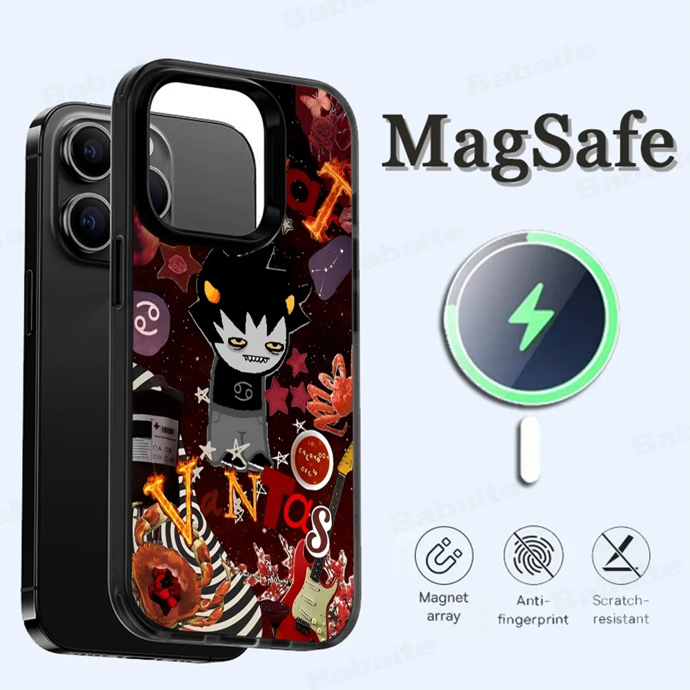 H-Homestuck T-Trolls Phone Case Magesafe Magnetic Wireless Charge Case For iPhone 16 11 12 13 14 15 Pro Max Plus Mini