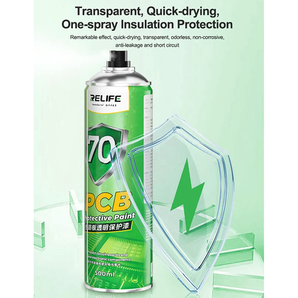 RELIFE 70 Circuit Board Protective Paint for Circuit Board Cable Repair Insulation Anti-short Circuit Protection Paint Tools