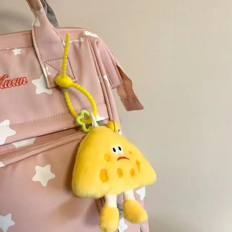 かわいいチーズキーチェーンバッグペンダントアクセサリー女性漫画バッグぬいぐるみ