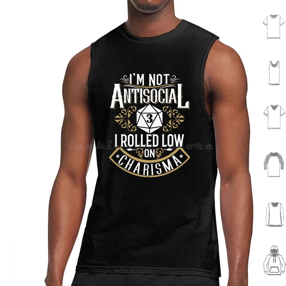 I'M Not I Rolled Low On Charisma Funny Tank Tops Print Cotton Dragon Dragon Lover Dragon Funny Dragon Quote Dragon