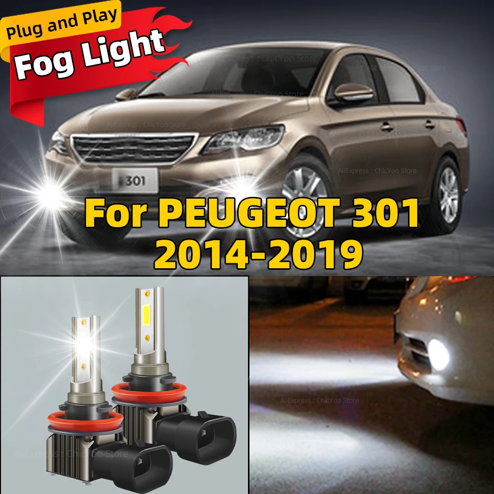 

2x 80W H11 H8 Led Fog Lights Canbus H16 H9 Car Bulb 6000K White Wireless Lamp For PEUGEOT 301 2014 2015 2016 2017 2018 2019