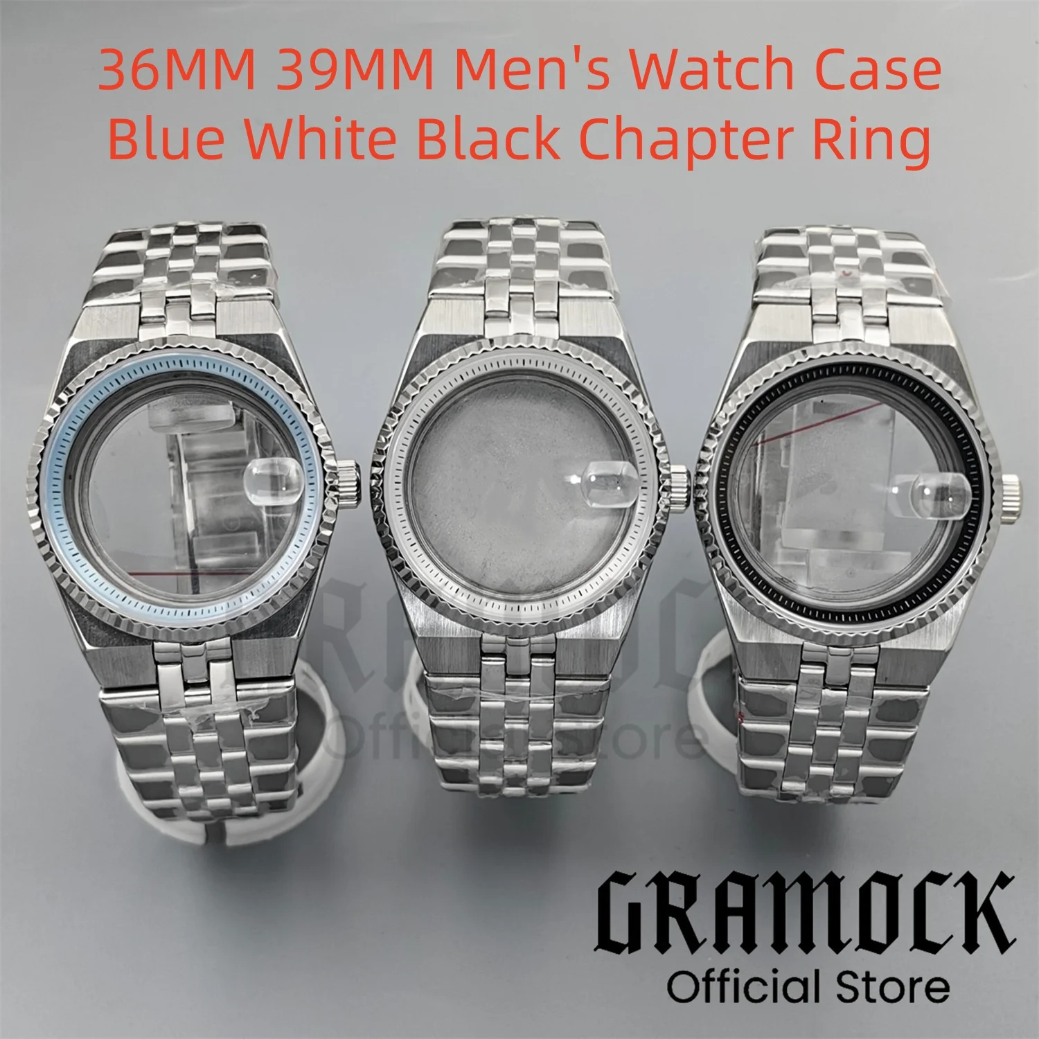 Gramock 36MM 40MM Land-GDweller Steel Waterproof Watch Case Strap Sapphire Glass Fit NH35A NH36A Men's Watch Case Modified Parts
