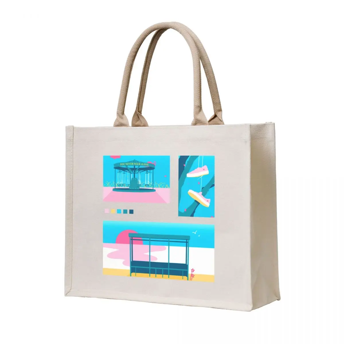 

Spring Day Palette Tote Bag Canvas bag for women personalized tote bag Beach