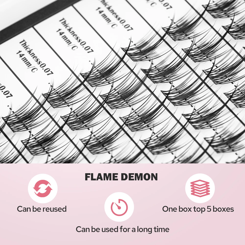 Extensiones de pestañas individuales segmentadas, pestañas postizas de fondo suave, herramientas de maquillaje diario, DIY, Natural