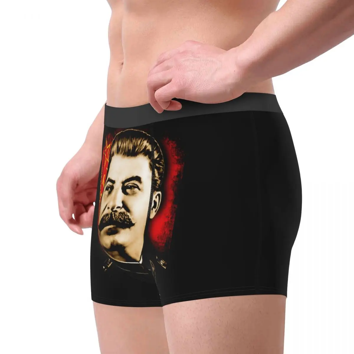 Custom Allied Nations Joseph Stalin Underwear Men USSR Flag Communist Russia Boxer Briefs Shorts Panties Breathbale Underpants