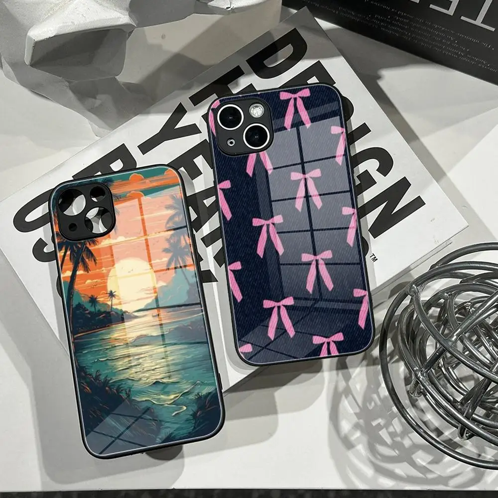 

HD For iPhone 17 17 Air 16 16e 15 14 13 12 11 X XR XS Plus Pro Max Mini Cute Love Rabbit Cartoon Funny Soft Glass phone case