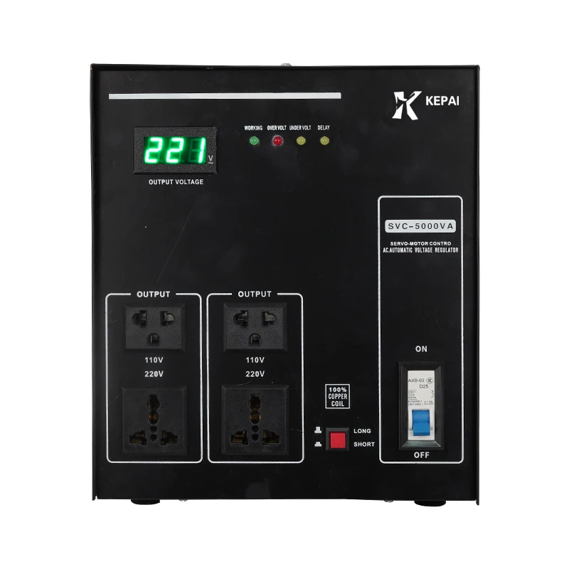 Wholesale SVC-5000W Single Phase 110V LCD Screen Voltage Regulators/Stabilizers AC System Stabilizers for Refrigerator TV