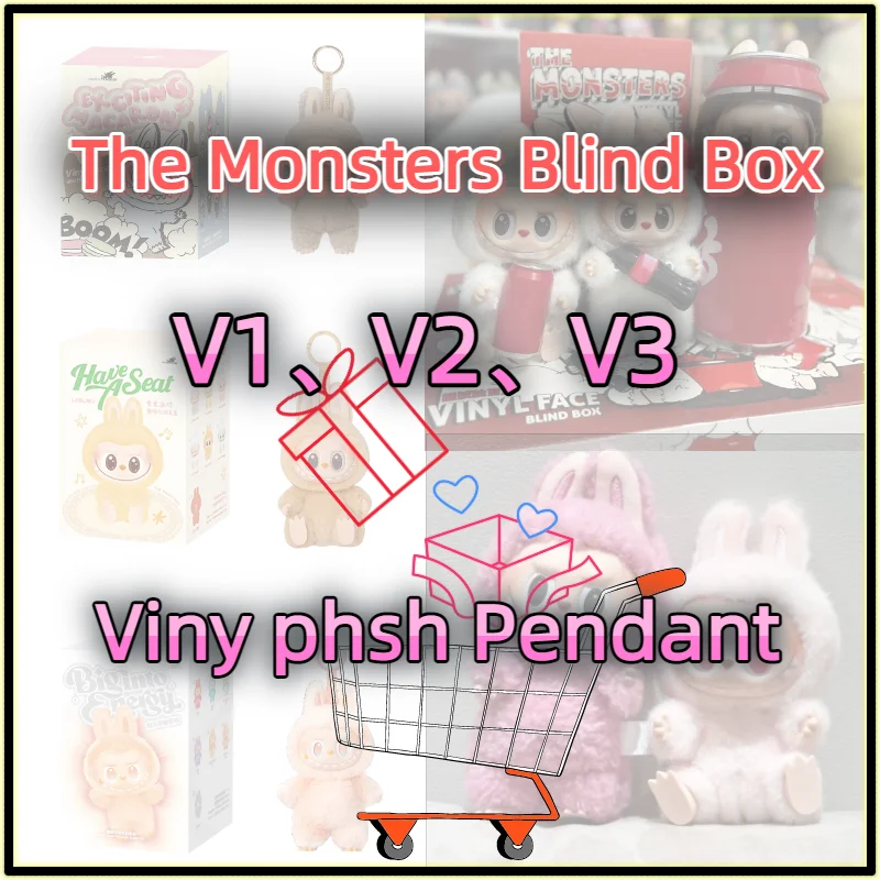 

Exciting Macarons The Monsters Blind Box V1、V2、V3 Big Into Energy Vinyl Figure Have A Seat keychains doll Gift Trendy Decor