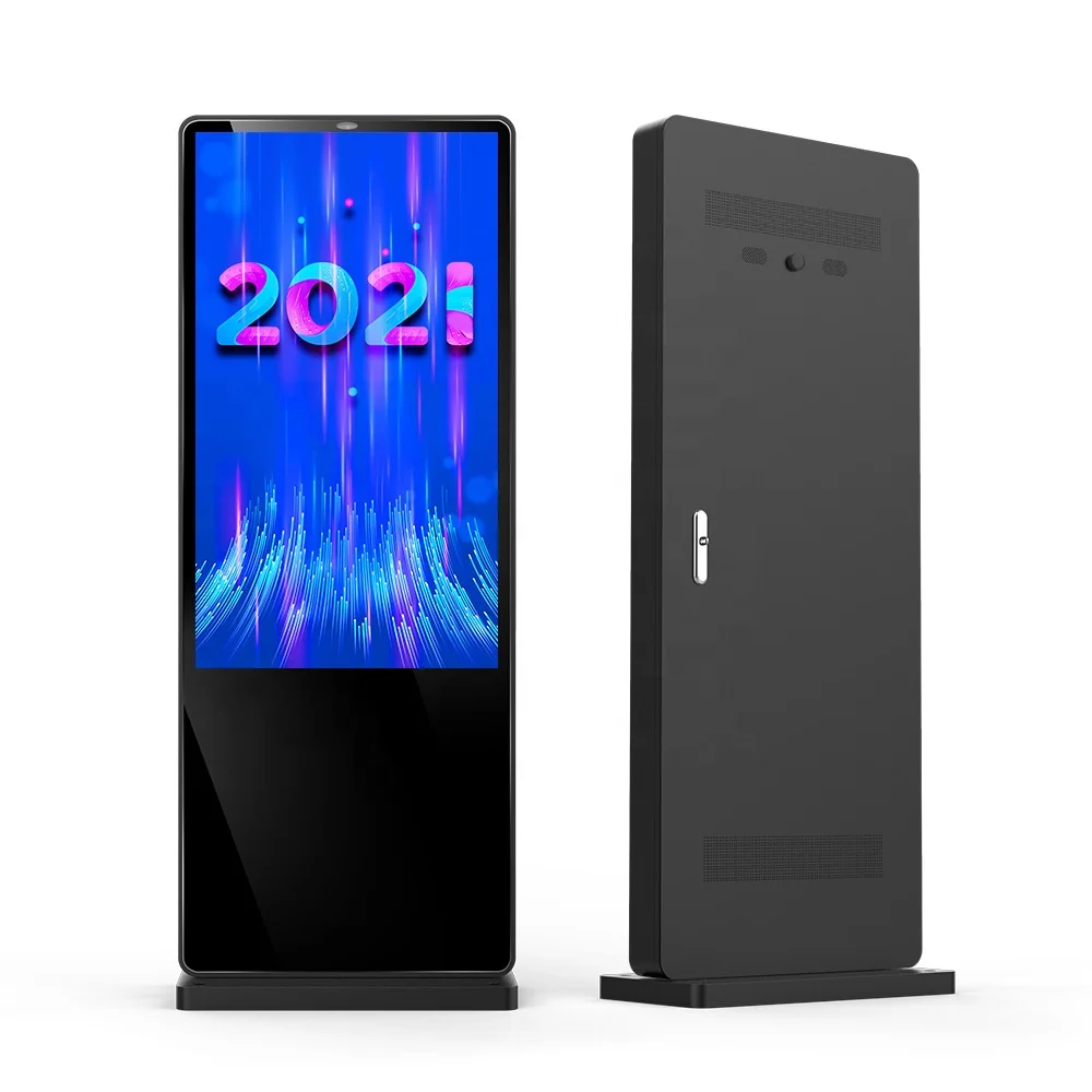 Vertical 4k Outdoor Digital Signage LCD Display, Church Commercial Ads, Information Booth, External Signage Totem Display