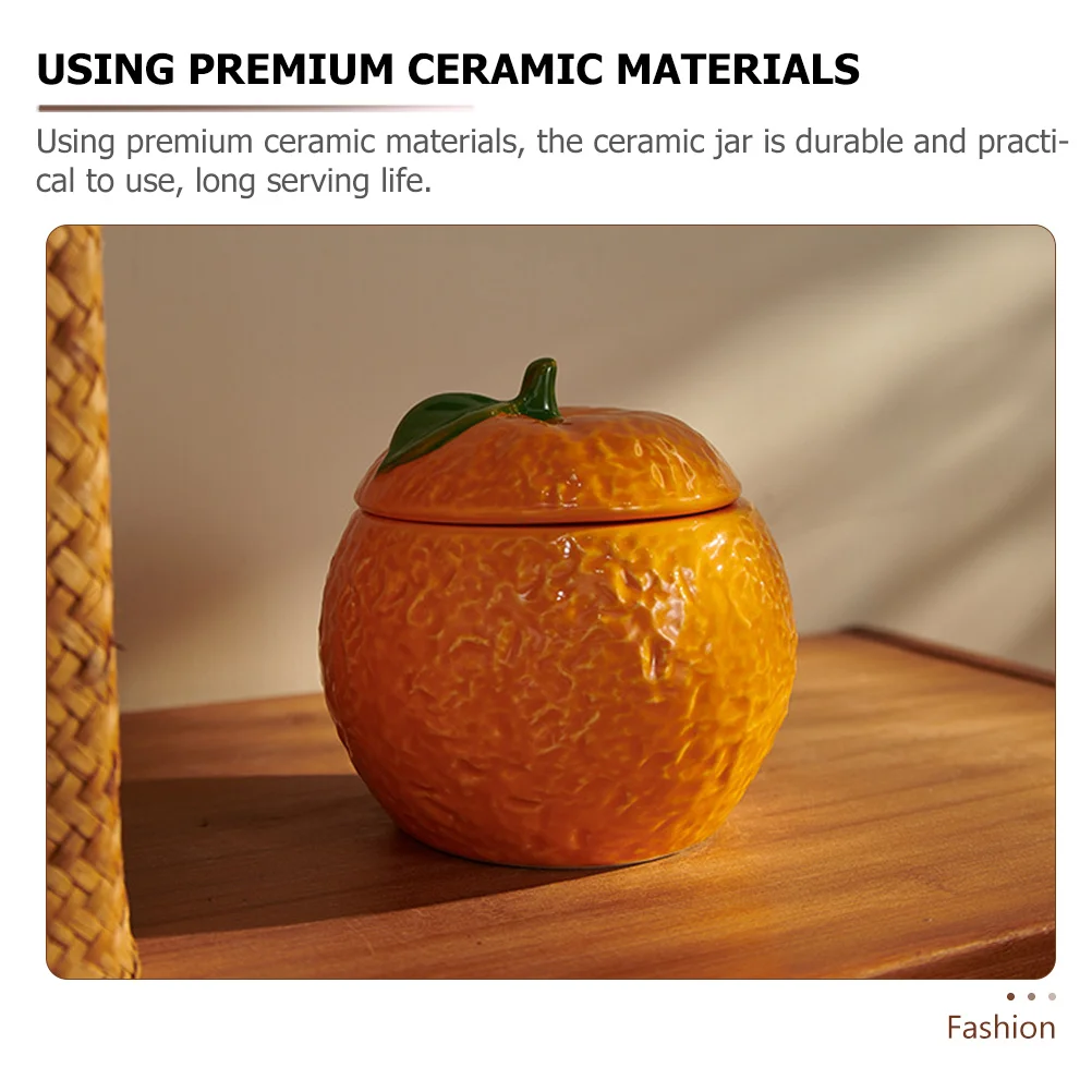 

Ceramic Food Jar Container Practical Long Serving Life Tea Grains Nuts Kitchen Canister