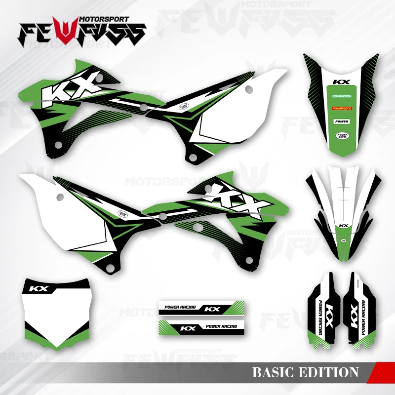 

Fewfuss графические наклейки наклейки мотоцикл фон на заказ для Kawasaki KX85 KX100 KX 85 100 2014 2015 2016 2017-2021