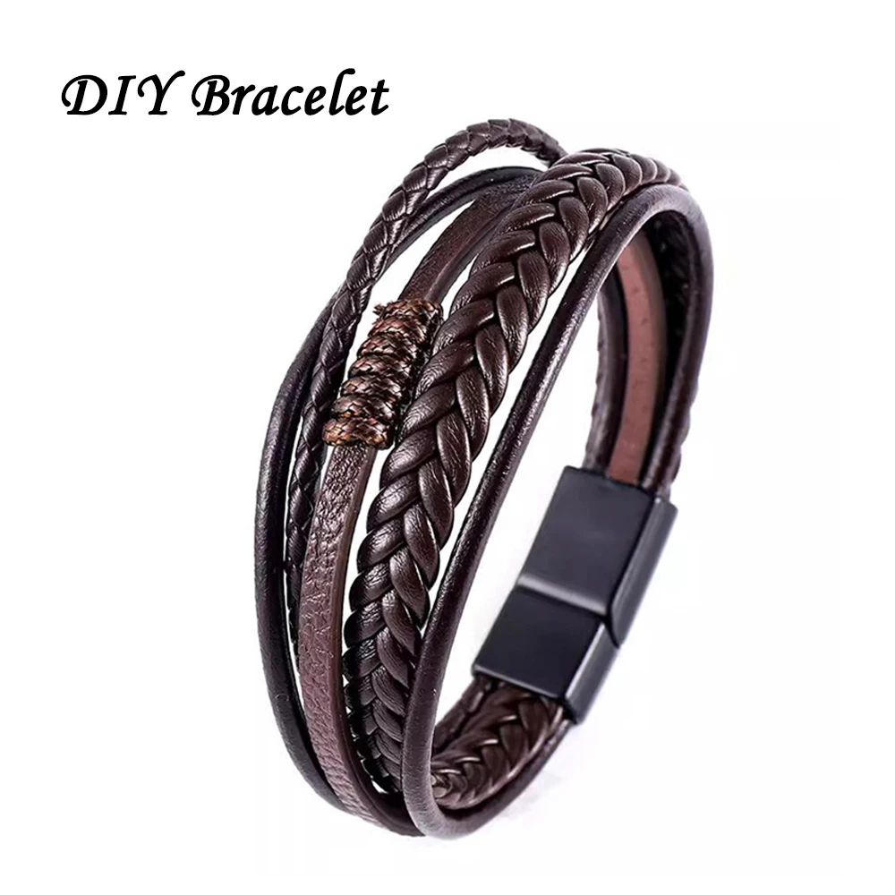 2m Kunstleder Geflochtene Modische Klassische Kette Gedrehte Kordel Armbänder DIY Schmuckzubehör Großhandel – Detail 6