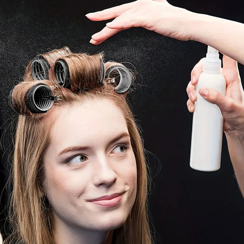 مجموعة تصفيف مكونة من 29 قطعة، 18 مكاوي تجعيد ذاتية التثبيت، 10 مشابك شعر، مشط واحد، خاصة لشعر مستعار حقيقي