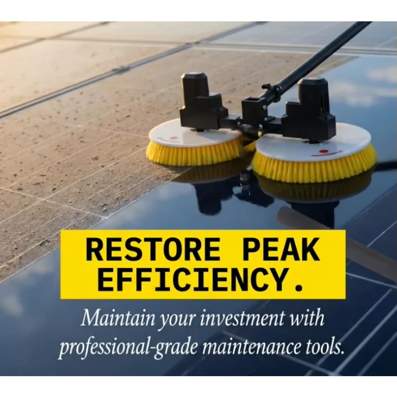 Telescopic Water Fed Pole Kit for Roof Solar Panel, Extension High Window Cleaning Brush Set