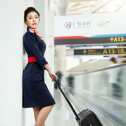 China Eastern Airlines Stewardess Uniform Air College Garment Girl Hotel Front Desk Dress Sales Department Professional Suit