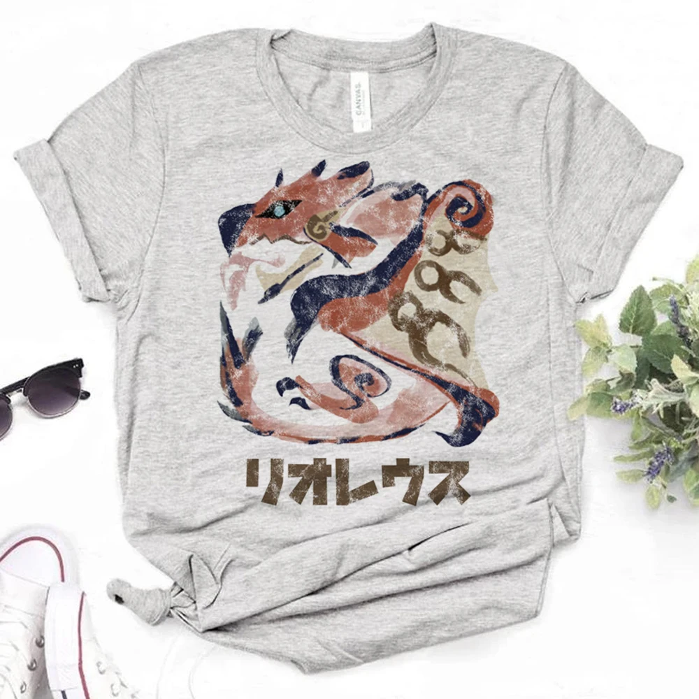 Monster Hunter tshirt women graphic Y2K Japanese t shirt girl funny clothing