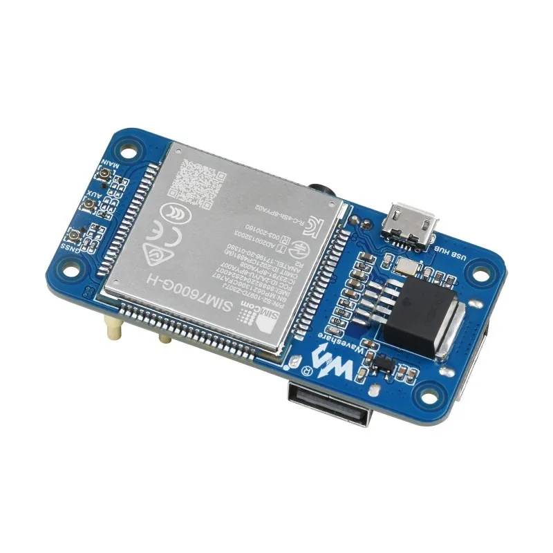 

SIM7600G-H 4G HAT (B) for Raspberry Pi, LTE Cat-4 4G / 3G / 2G Support, GNSS Positioning, Global Band