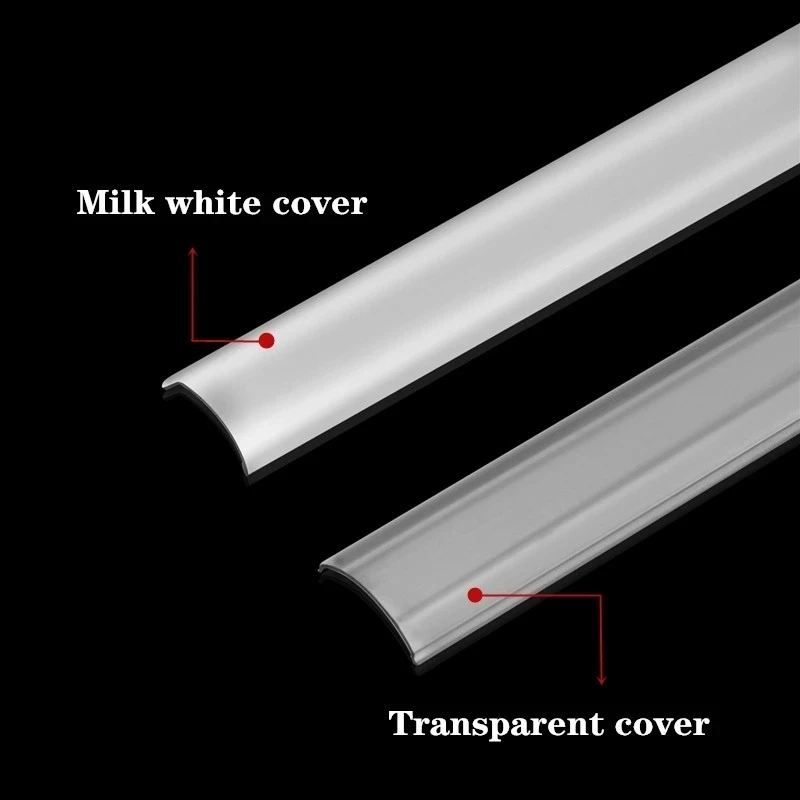 1M LED aluminum chann 45 degree angle aluminum profile for 5050 3528 5630 LED strips Milky white/transparent cover strip channel