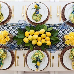 20PCS Handmade Napkin Rings Yellow Faux Lemon With Vine Napkin Ring For Wedding, Dinner Party, Banquet, Serviette