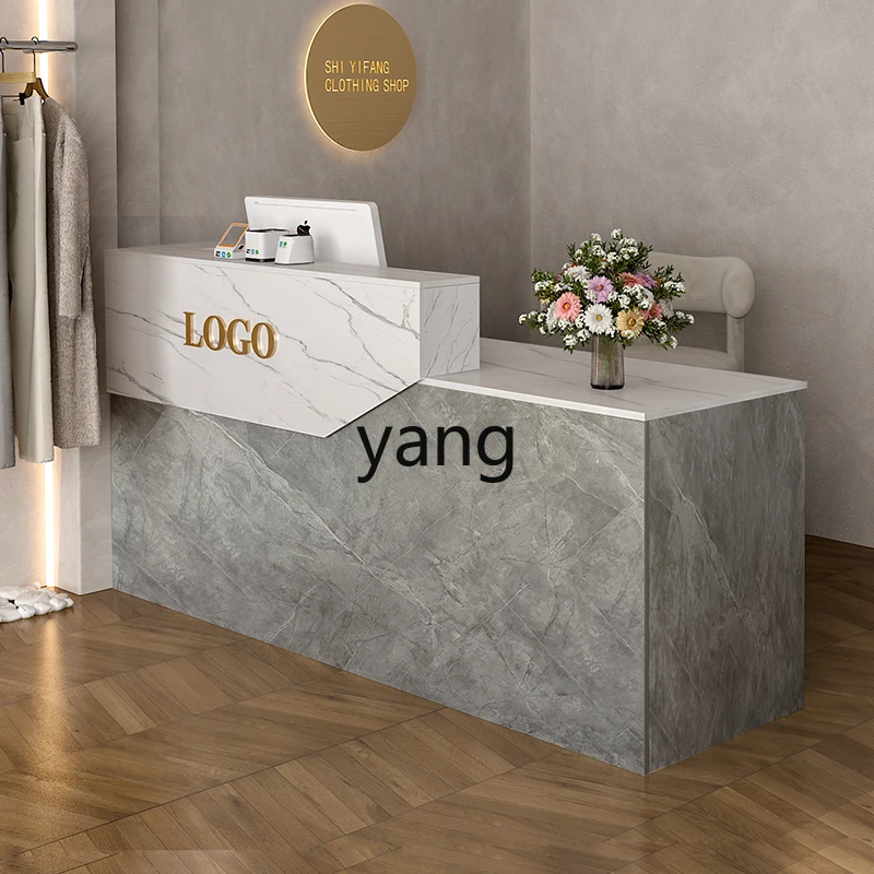 

CX checkout page simple modern small front desk table locker milk tea shop reception desk