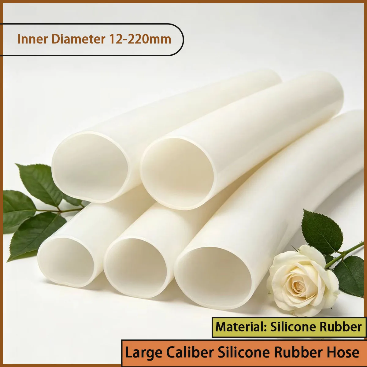

Large diameter silicone rubber hose with an inner diameter of 12-220mm is used for transporting high flow liquids, gases, etc