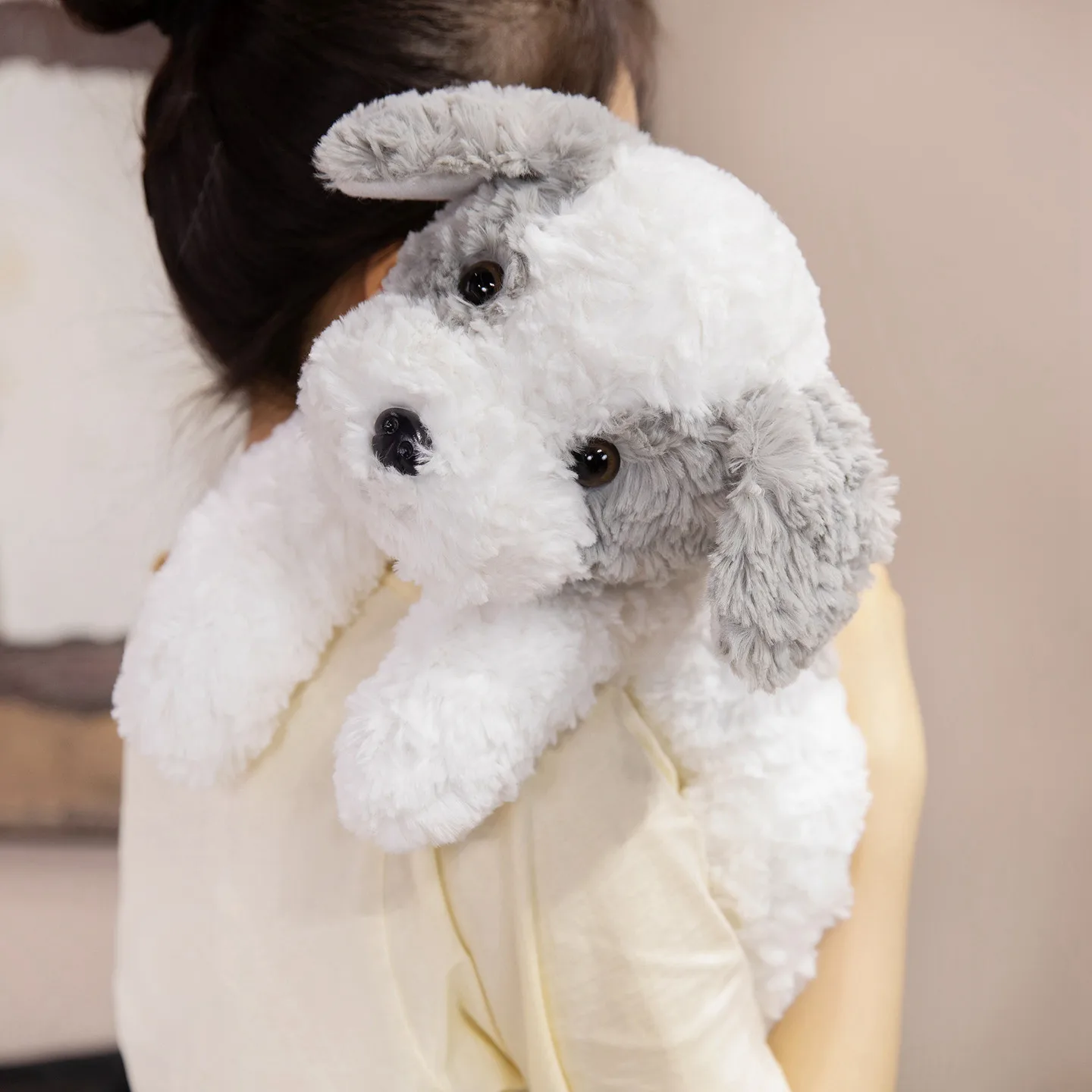 32/42/48CM Simulation Liegen Welpen Hund Plüsch Spielzeug Weiche Stofftier Puppe Weiche Hund Kissen Begleiten geschenke – Detail 16