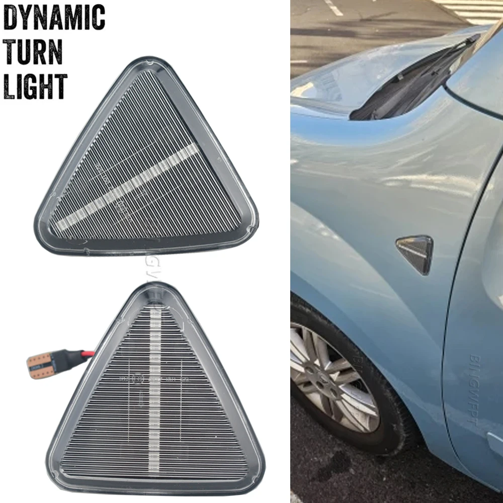 Indicador lateral dinámico LED, luz de señal de giro para RENAULT KANGOO II 2008, 2009, 2010, 2011, 2012, 2013, 2 piezas
