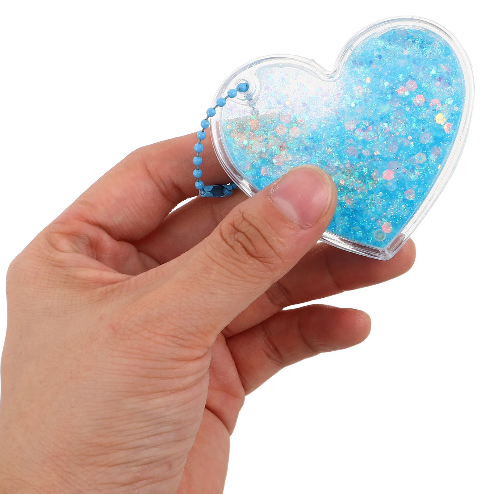 

12Pcs Flowing Sand Heart Pendant Charms Creative Liquid Motion Design DIY Sand Keepsake for Valentine's Day Romantic Car Hanging