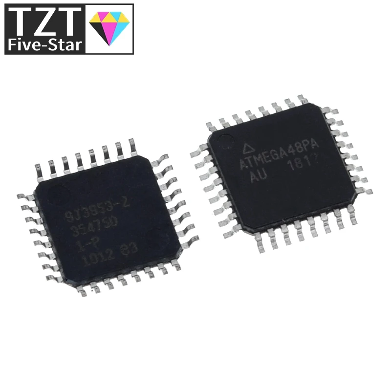 ATMEGA48 TQFP32 MCU 8-Bit ATmega AVR RISC 4KB Flash 2.5V/3.3V/5V 32-Pin TQFP ATMEGA48PA-AU