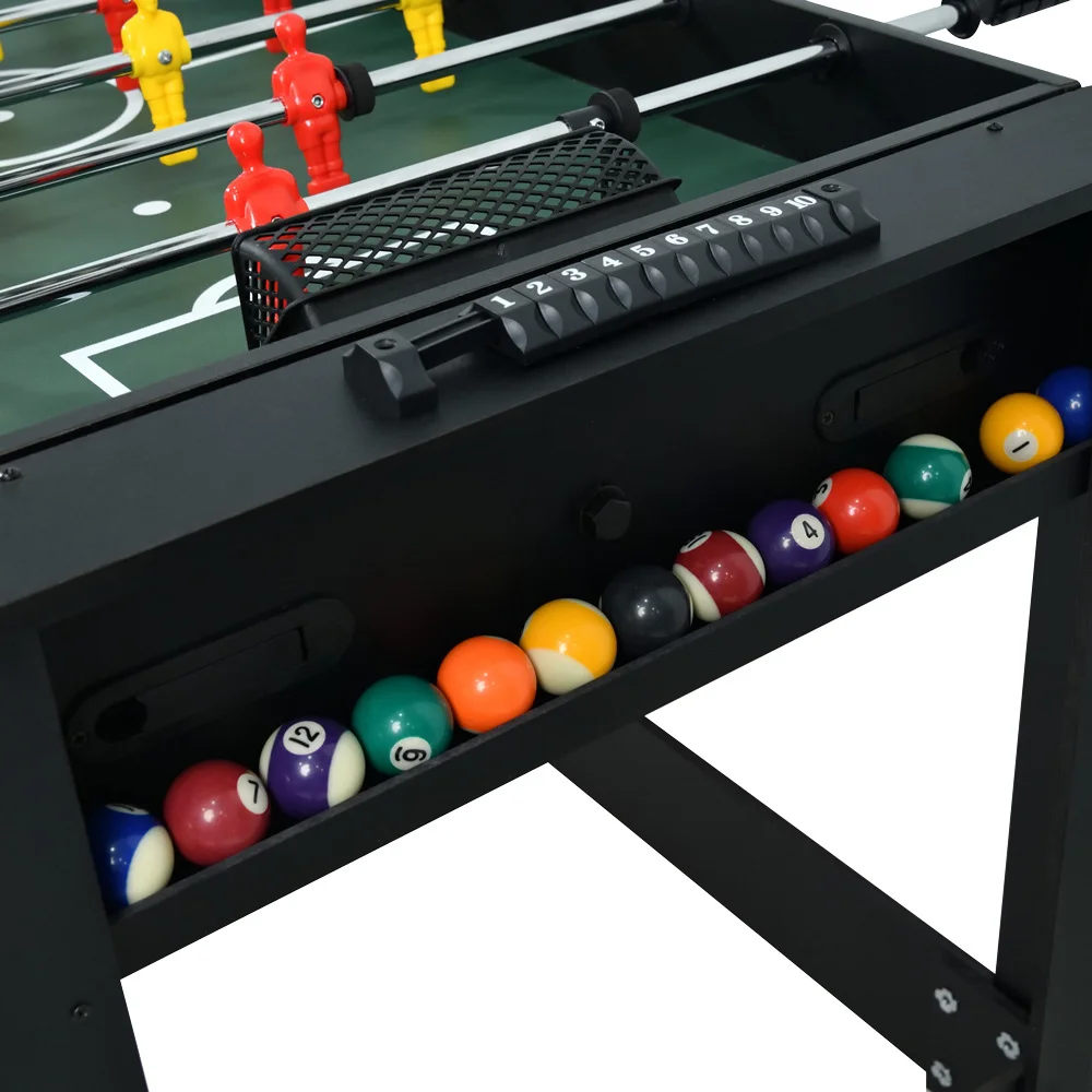 Multifunctional Game 4-in-1 Foosball & Billiard Compact Family Play Set