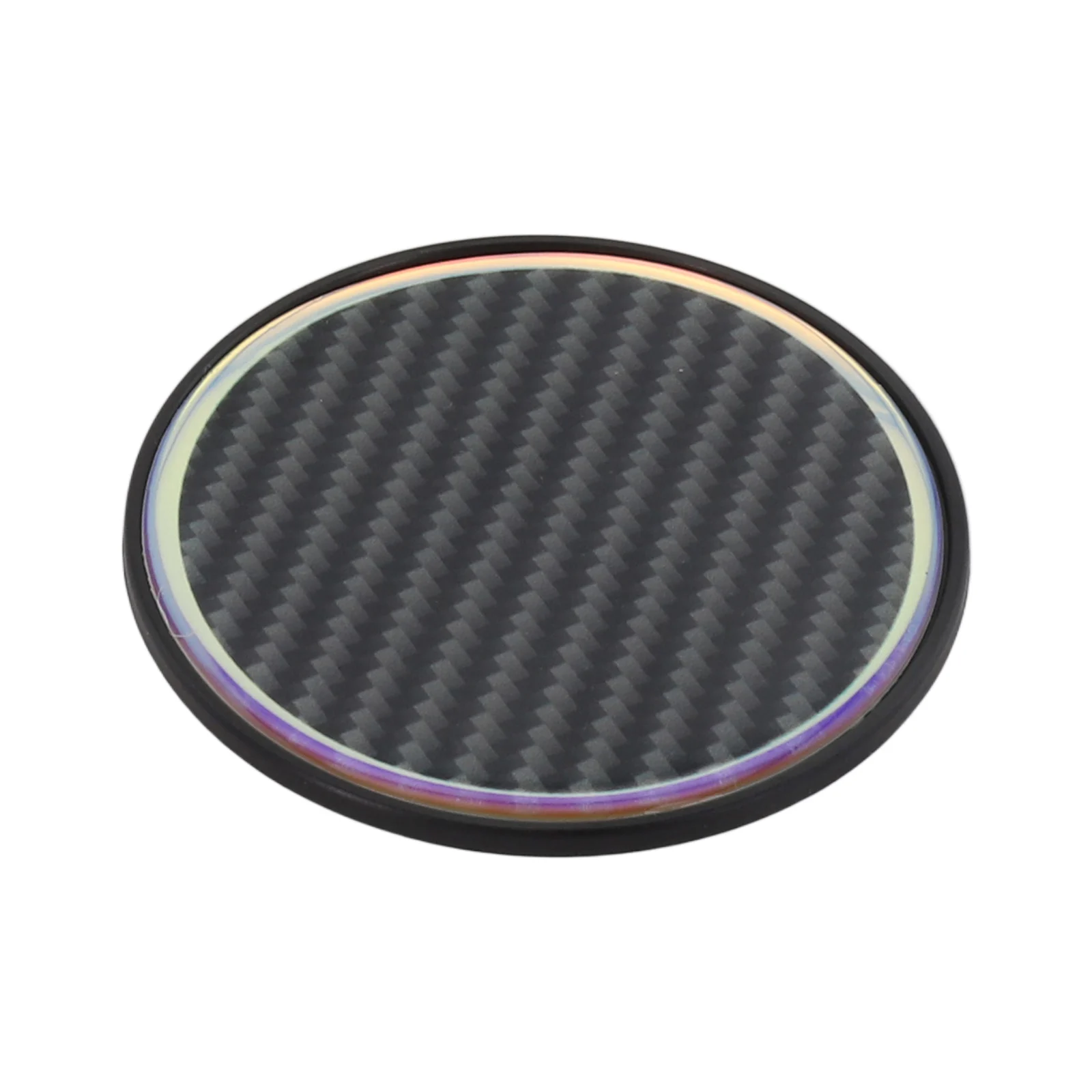 Vibrant Night Light Car Coasters Resistant to Stains and Damage Easy to Maintain Set of 2 Carbon Fiber Black Color