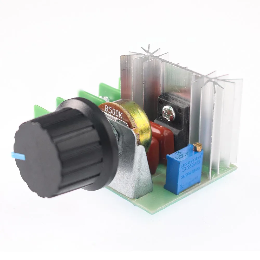 1PC 220V 2000W SCR Electronic Voltage Regulator Module Speed Control Dimming Thermostat Power Regulator 2000 Watt AC 50 - 220 V
