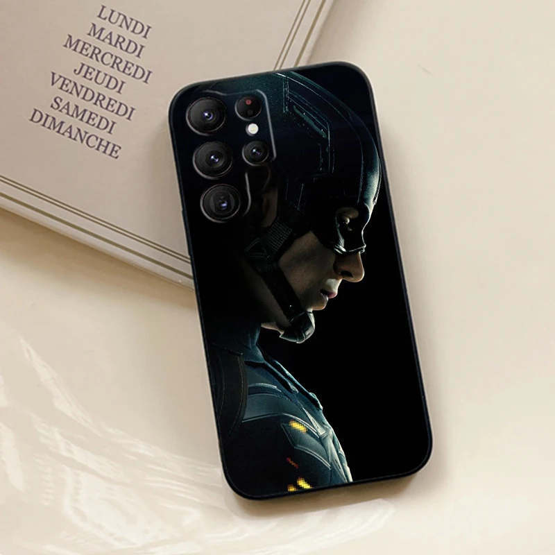 Ghost Rider Captain America For Samsung Galaxy S24 S23 S22 S21 S20 FE S10 S10E Plus Ultra Pro Lite 5G Black Cover Phone Case