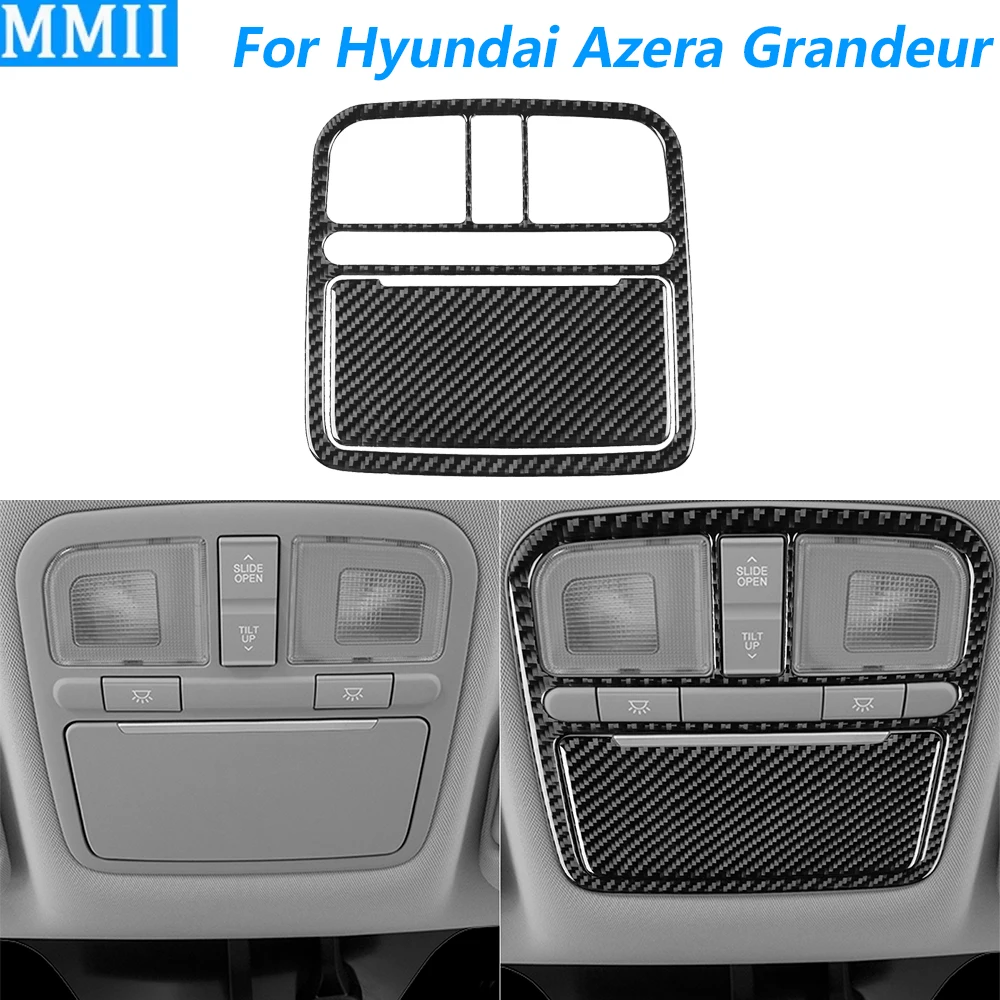 

Для Hyundai Azera Grandeur TG 2006-2011: накладка на панель переднего потолочного светильника из углеродного волокна, аксессуар для интерьера автомобиля, наклейка