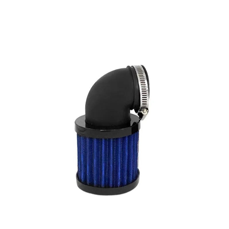 28-48mm Universal Motorcycle 90° Bend Air Intake Filter Cleaner Dirt bike BobberChopper Cafe Racer Old School