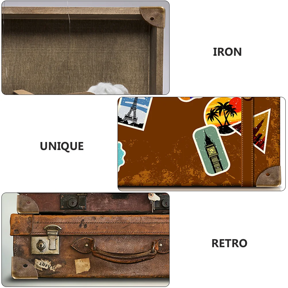 

20Pcs Retro Iron Box Safety Guard Vintage Decorative Corner Protectors for Wooden Jewelry Gift Boxes Furniture Chest Corner