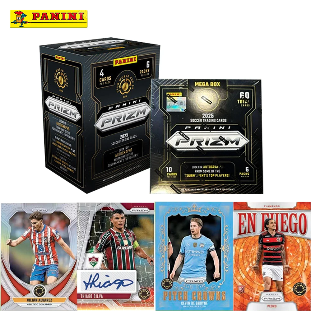 

Official 2025 Panini FIFA Club World Cup Prizm Soccer Cards Mega Box & Blaster Box Set Football Star Trading Cards Fans Gift